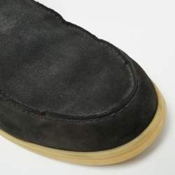 مملوكة مسبقًا Loro Piana Open Walk Size 44 Black Suede Ankle Length Boots
