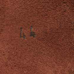 مملوكة مسبقًا Loro Piana ox Size 44 Black Leather Flat Slide