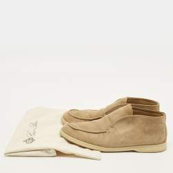 Pre Owned Loro Piana Open Walk Size 43 Brown Suede Ankle Length Boots