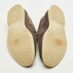 Pre Owned حذاء لوفرز لورو بيانا سمر ووك سليب أون سويدي رمادي مقاس 42