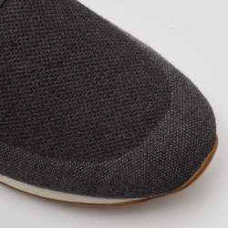 Pre Owned Loro Piana 360 LP Flexy Walk Size 46 Dark Grey Knit Fabric Low Top Sneakers