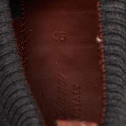 Pre Owned Loro Piana 360 LP Flexy Walk Size 46 Dark Grey Knit Fabric Low Top Sneakers