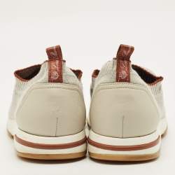 مملوكة مسبقًا حذاء رياضي لورو بيانا فلكسي ووك 360 قماش تريكو رمادي فاتح سليب أون مقاس 40