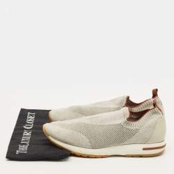 مملوكة مسبقًا حذاء رياضي لورو بيانا فلكسي ووك 360 قماش تريكو رمادي فاتح سليب أون مقاس 40