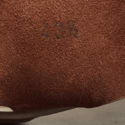 مملوكة مسبقًا صندل جديد بإبزيم من الجلد البني من لورو بيانا مقاس 44