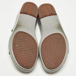 Pre Owned Loro Piana New Buckle Size 43.5 Blue Leather Slide Sandals