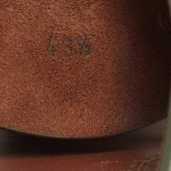 Pre Owned Loro Piana New Buckle Size 43.5 Green Leather Sandals