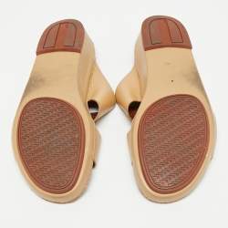 مملوكة مسبقًا Loro Piana New Buckle Size 43.5 Brown Leather Slide Sandals