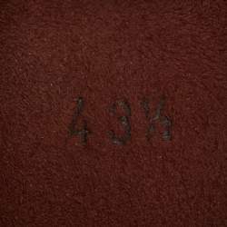 Pre Owned Loro Piana New Buckle Size 43.5 Dark Brown Leather Slide Sandals