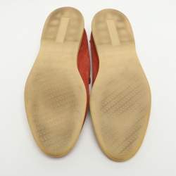 Pre Owned Loro Piana Summer Walk Size 43.5 Red Suede Loafers