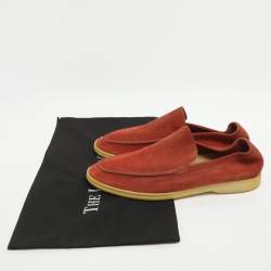 Pre Owned Loro Piana Summer Walk Size 43.5 Red Suede Loafers