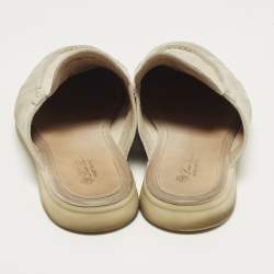 Pre Owned Loro Piana Babouche Charms Walk Size 42 Grey Suede Mules