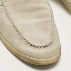 Pre Owned Loro Piana Babouche Charms Walk Size 42 Grey Suede Mules