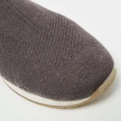 Pre Owned Loro Piana 360 LP Flexy Walk Size 43 Grey Knit Fabric Slip On Sneakers