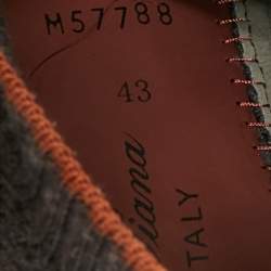 Pre Owned Loro Piana 360 LP Flexy Walk Size 43 Grey Knit Fabric Slip On Sneakers