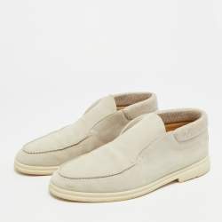 مملوكة مسبقًا حذاء بوت للكاحل لورو بيانا أوبن ووك سويدي أسود مقاس 44