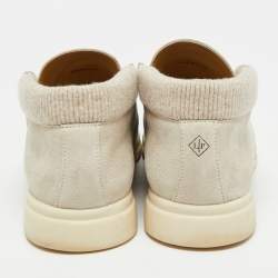 مملوكة مسبقًا حذاء بوت للكاحل لورو بيانا أوبن ووك سويدي أسود مقاس 44