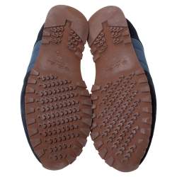 Pre Owned حذاء رياضي لورو بيانا منخفض من أعلى سويدي و نايلون أزرق مقاس 44