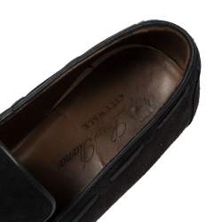 Loro Piana Navy Blue Suede Tassel Slip On Loafers Size 42.5