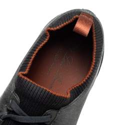 مملوكة مسبقًا حذاء رياضي لورو بيانا سويدي وقماش أسود/رصاصي منخفض من أعلى مقاس 44