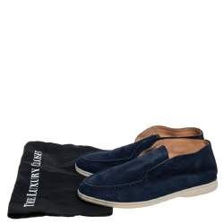 Pre Owned حذاء لوفرز لورو بيانا سامر ووك سليب أون جلد بني مقاس 42