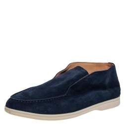 Pre Owned حذاء لوفرز لورو بيانا سامر ووك سليب أون جلد بني مقاس 42