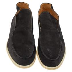 مملوكة مسبقًا حذاء بوت للكاحل لورو بيانا سويدي أسود مقاس 37