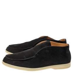 مملوكة مسبقًا حذاء بوت للكاحل لورو بيانا سويدي أسود مقاس 37