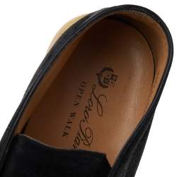 Loro Piana Black Suede Open Walk Ankle Boots Size 40.5