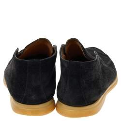 Loro Piana Black Suede Open Walk Ankle Boots Size 40.5