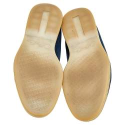 Pre Owned حذاء بوت كاحل لورو بيانا أوبن واك سويدي أزرق مقاس 40.5