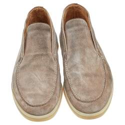 Loro Piana Brown Suede Open Walk Ankle Boots Size 40.5