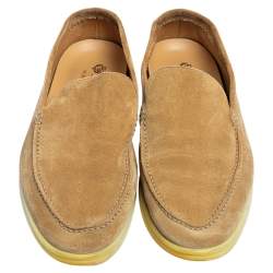 مملوكة مسبقًا Loro Piana Brown Suede Summer Walk Loafers Size 43