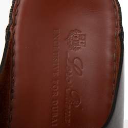 Pre Owned صندل سلايد لورو بيانا (حصرياً لدبي)جلد بني داكن مقاس 41