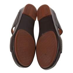 Pre Owned صندل سلايد لورو بيانا (حصرياً لدبي)جلد بني داكن مقاس 41