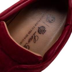 Loro Piana Red Suede And Fabric Flexy Walk Sneakers Size 43