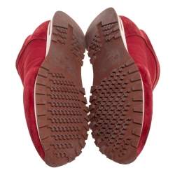 Loro Piana Red Suede And Fabric Flexy Walk Sneakers Size 43