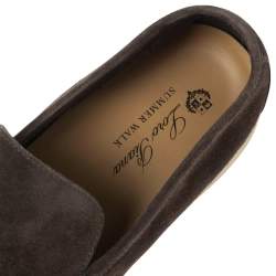 Loro Piana Brown Suede Summer Walk Loafers Size 43 