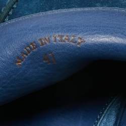 Pre Owned حذاء سلايد فلات لورو بيانا بابوش شارمز والك سويدي أزرق مقاس 41