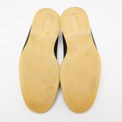 Pre Owned حذاء بوت كاحل لورو بيانا أوبن ووك جلد أسود مقاس 41