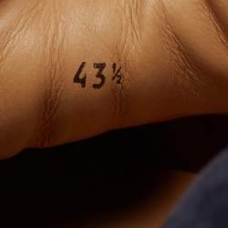 Pre Owned Loro Piana Grey/Red Nylon And Suede Low Top Sneakers Size 43.5