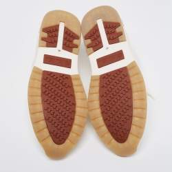 Pre Owned حذاء رياضي لورو بيانا ليدي فليكسي والك جلد وقماش رصاصي/أبيض مقاس 45