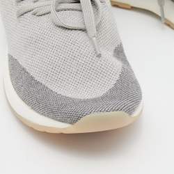 Loro Piana Grey Knit Fabric Flexy Walk Sneakers Size 38