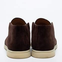 مملوكة مسبقًا Loro Piana  Brown Suede Open Walk Boots Size 43