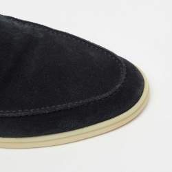 Pre Owned Loro Piana Blue Suede Summer Walk Slip On Loafers Size 42