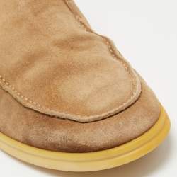 Loro Piana Brown Suede Open Walk Boots Size 42