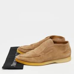 Loro Piana Brown Suede Open Walk Boots Size 42