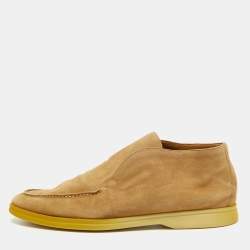 Loro Piana Brown Suede Open Walk Boots Size 42