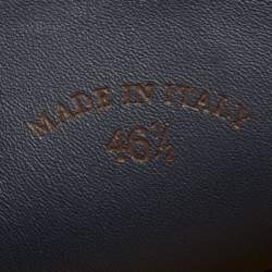 Pre Owned Loro Piana Navy Blue Leather Summer Walk Slip On Loafers Size 46.5