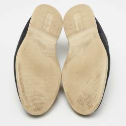 مملوكة مسبقًا Loro Piana Navy Blue Suede Open Walk Ankle Boots Size 44